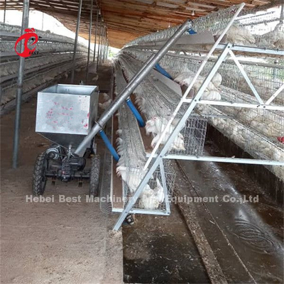 Tavuk Çiftliği Katmanlı Broiler Kafesi Otomatik Tavuk Besleme Arabası 220V Ada