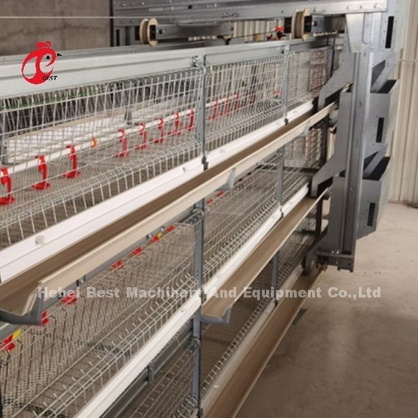 4 Katlı Yüksek Sertlik Katmanlı Tavuk Pil Kafesleri Su Deposu Güllü Metal Tel